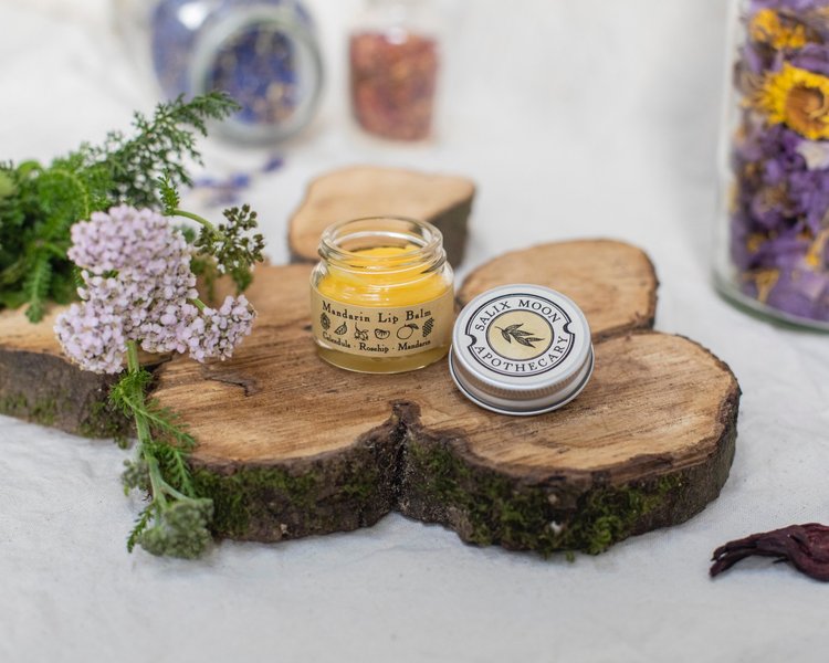 SALIX MOON APOTHECARY Calendula, Rosehip and Mandarin Lip Balm with Local Beeswax