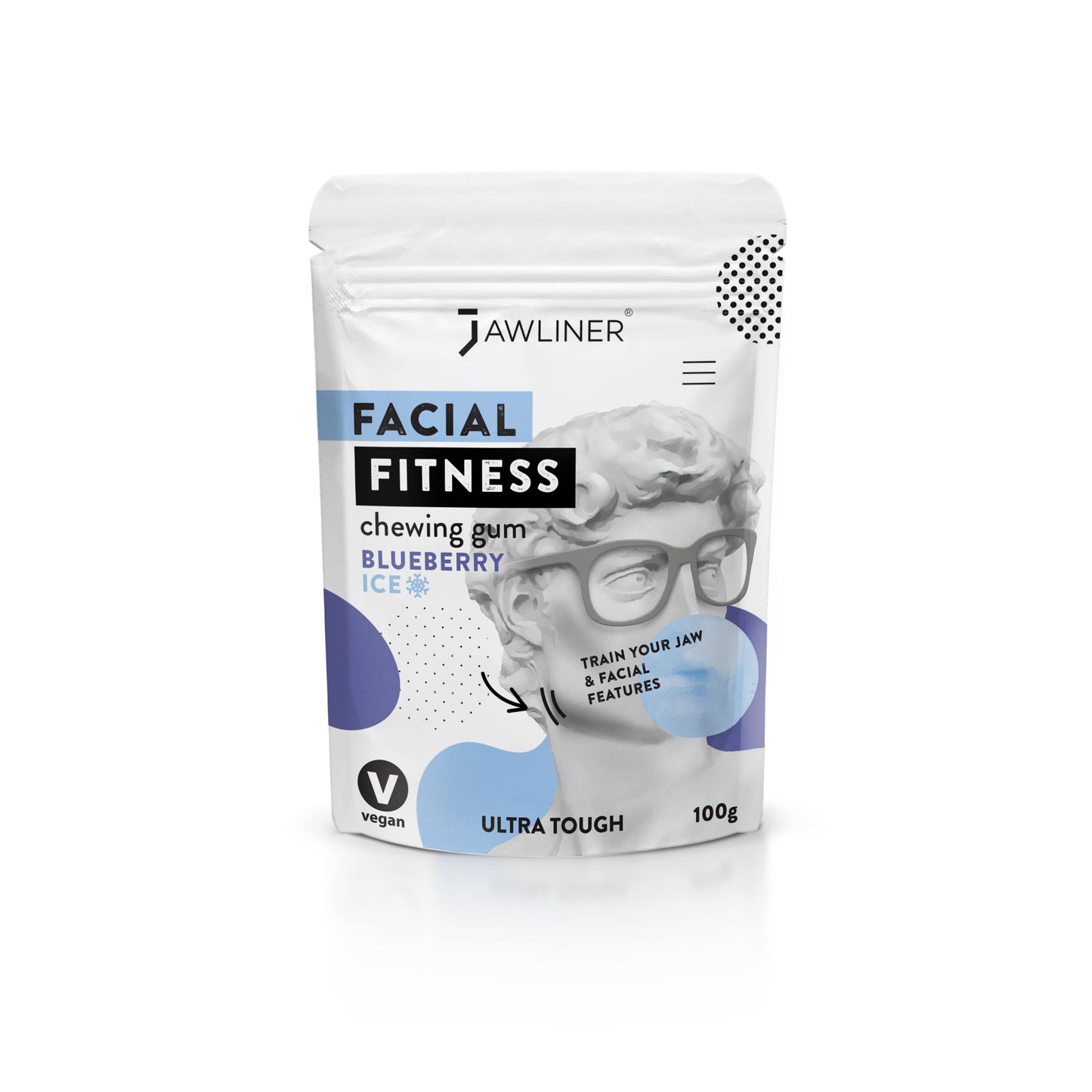 JAWLINER® Fitness Chewing Gum – Blueberry Ice