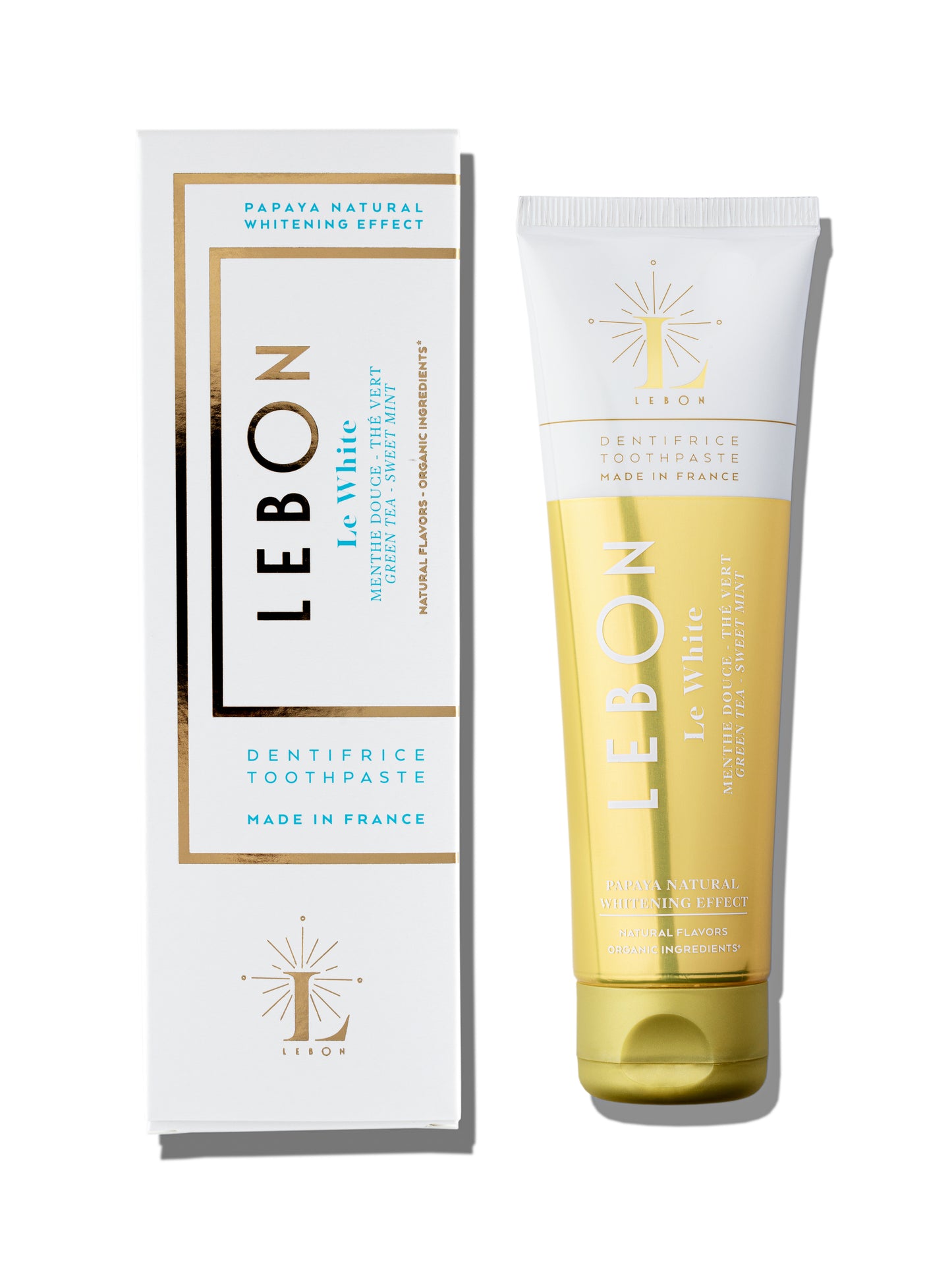LEBON Flavorcare Le White GREEN TEA + SWEET MINT Toothpaste