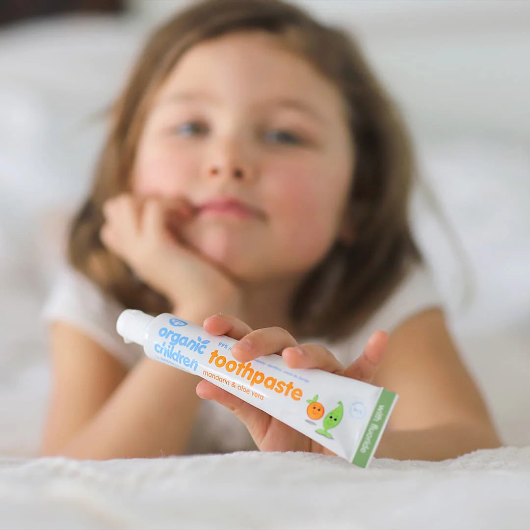 ORGANIC CHILDREN MANDARIN & ALOE VERA TOOTHPASTE 50 ML – WITH FLUORIDE
