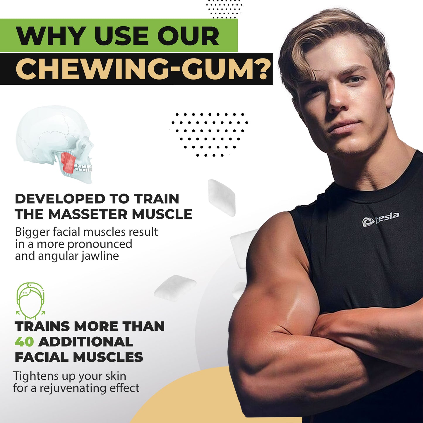 JAWLINER® Fitness Chewing Gum – Lime + Ginger