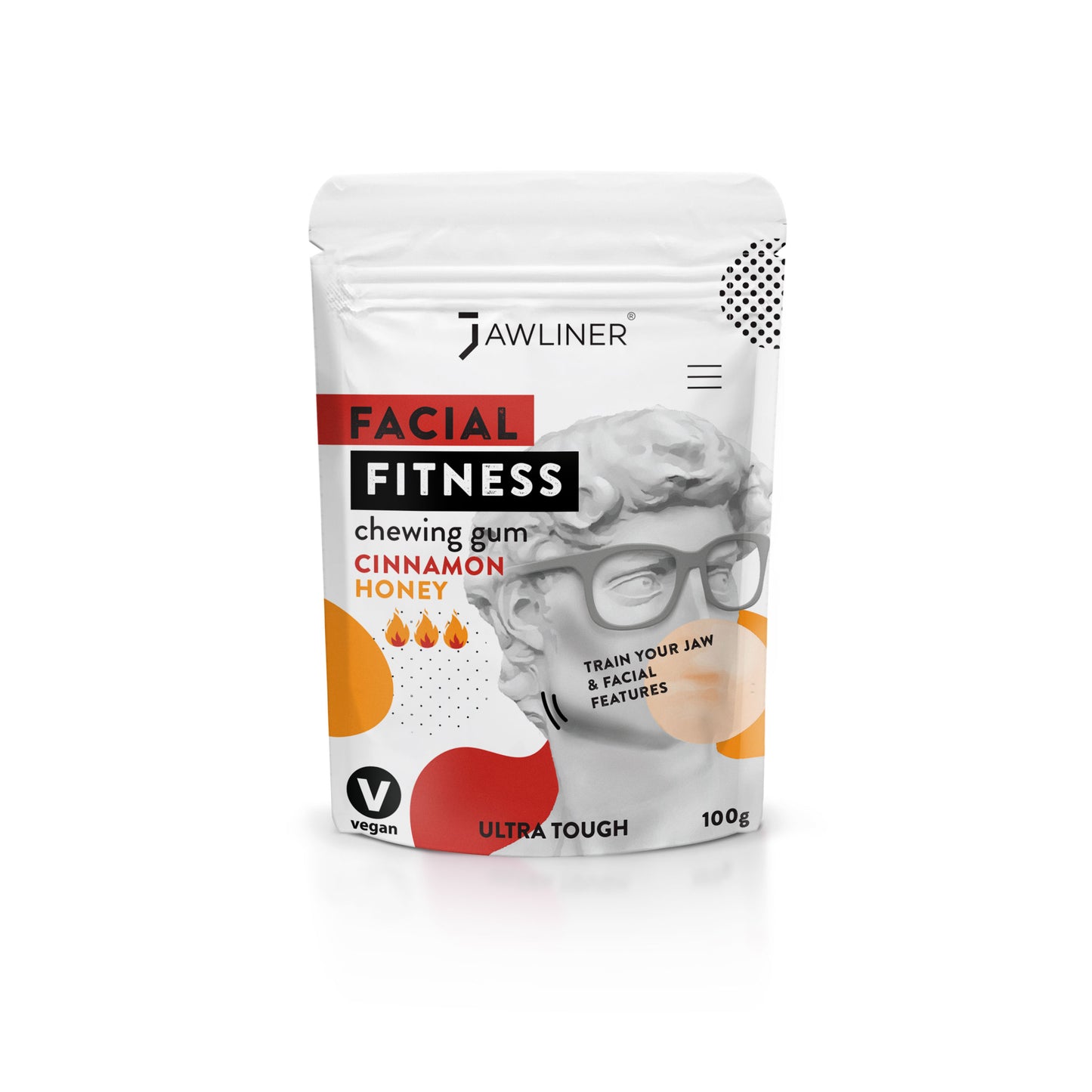 JAWLINER® Fitness Chewing Gum – Cinnamon + Honey